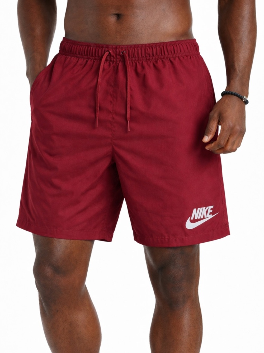 Nike Men's Maroon training/swim Shorts standard fit above knee length